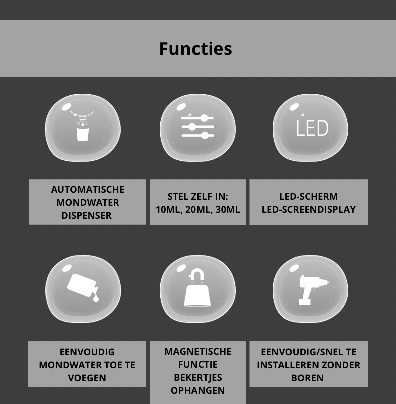 Unclip® - Mondwater Dispenser